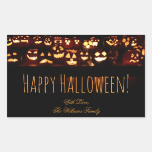 Funny Scary Halloween Pumpkins Photography Sticker