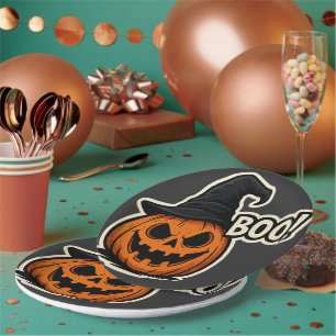 Funny & Scary Halloween Sticker Paper Plate