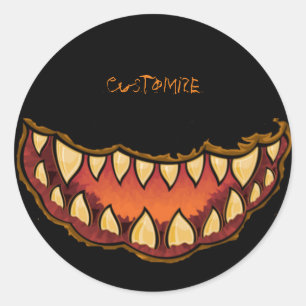Funny Scary Jack o'lantern Thunder_Cove Classic Round Sticker