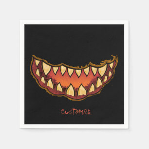 Funny Scary Jack o'lantern Thunder_Cove Napkin