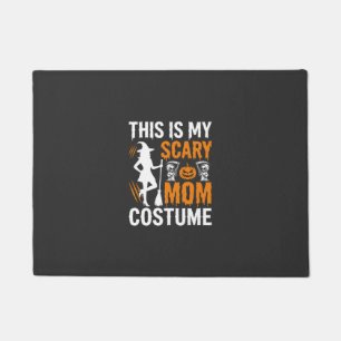 Funny Scary Mom Costume Halloween Witch Doormat