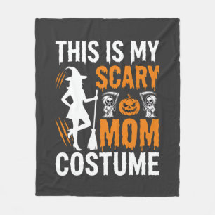 Funny Scary Mom Costume Halloween Witch Fleece Blanket