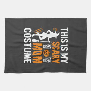 Funny Scary Mom Costume Halloween Witch Kitchen Towel