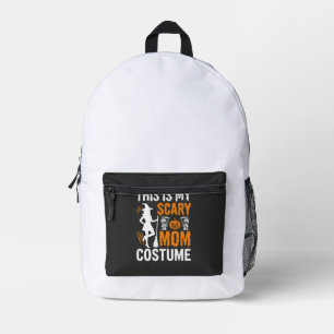 Funny Scary Mom Costume Halloween Witch Printed Backpack