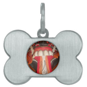 Funny Scary Weird Tongue Asian Halloween Amazing Pet Tag