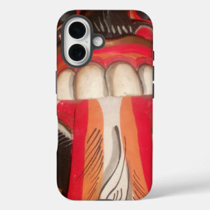 Funny Scary Weird Tongue Halloween Mask iPhone 16 Case