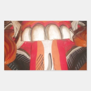 Funny Scary Weird Tongue Halloween Mask Sticker