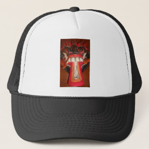 Funny Scary Weird Tongue Halloween Mask Trucker Hat