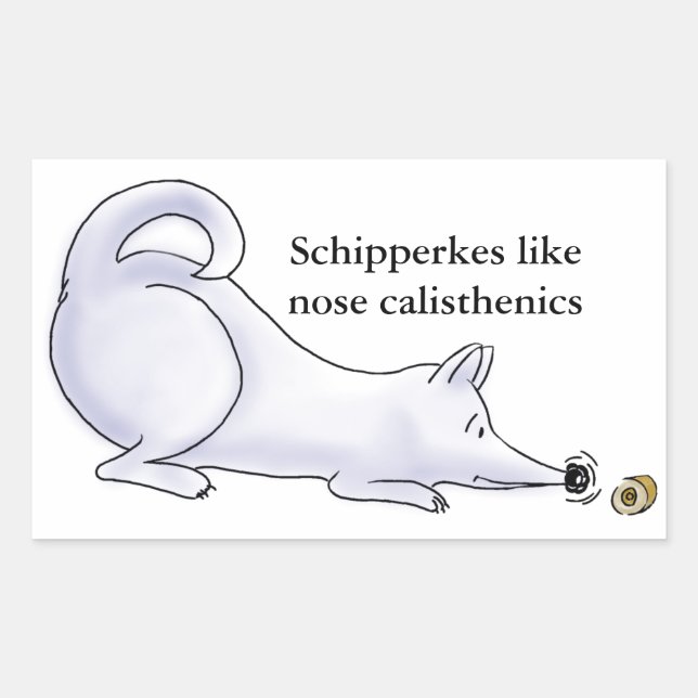 Funny Schipperke Dog Cartoon Sticker (Front)