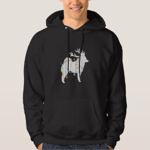 Funny Schipperke Dog Tree Christmas Lights Xmas Pa Hoodie