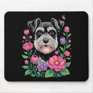 Funny Schnauzer Art For Women Schnauzer Dog Lover  Mouse Pad