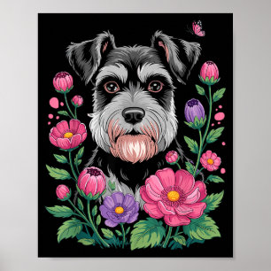 Funny Schnauzer Art For Women Schnauzer Dog Lover Poster