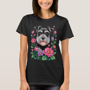 Funny Schnauzer Art For Women Schnauzer Dog Lover  T-Shirt