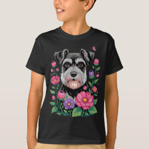 Funny Schnauzer Art For Women Schnauzer Dog Lover  T-Shirt