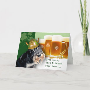 Funny Schnauzer Custom St. Patrick's Day Card