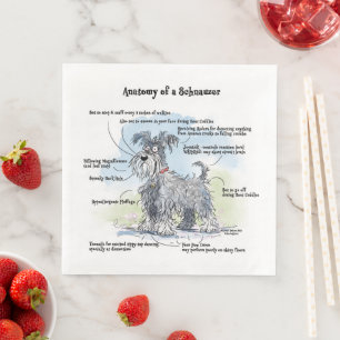 Funny Schnauzer Paper Napkin