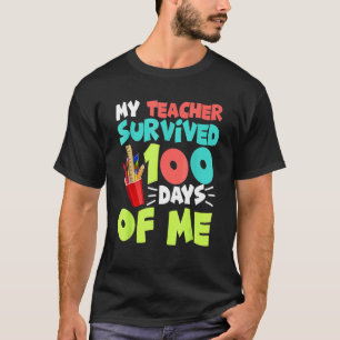 Funny School Boys Girls Kids Gift 100 Days Of Scho T-Shirt