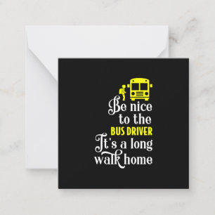 funny school bus driver card