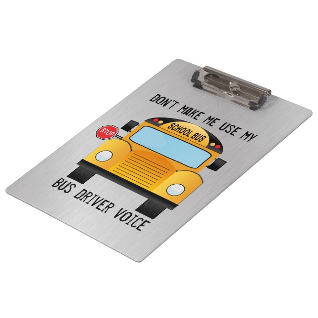 Funny School Bus Driver   Clipboard (Angled)
