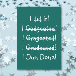 Funny School College Graduation Party Carte Invita
