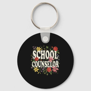 Funny school counselor appreciation women keychain