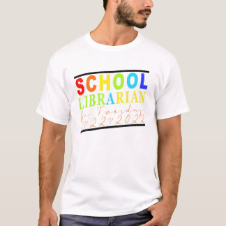 Funny School Librarian On Twosday 2 22 22 February T-Shirt