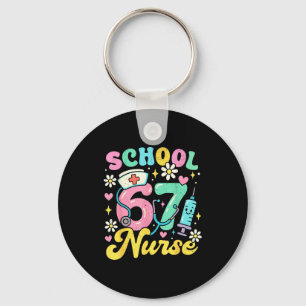Funny School Nurse 67 Cute Medical Meme Design Keychain