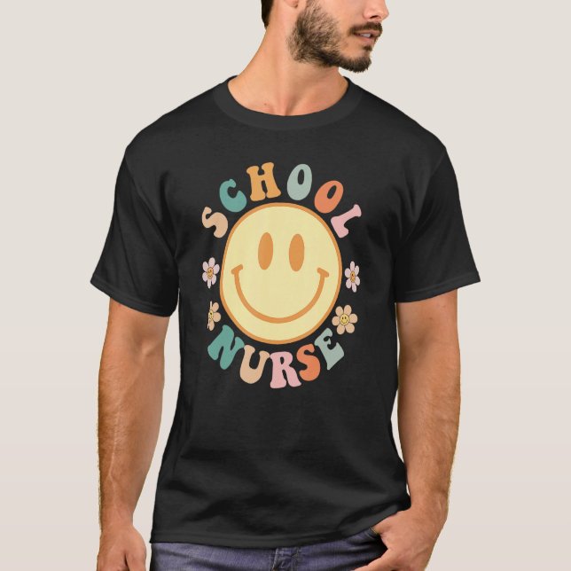 Funny School Nurse Graphic Tees Tops Back To Schoo (Front)