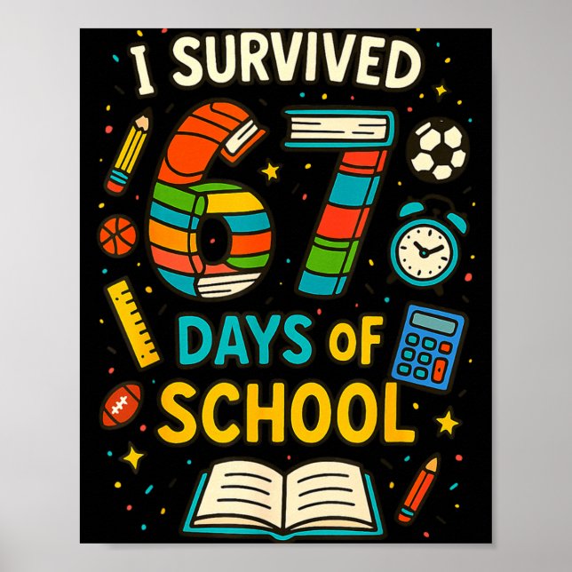 Funny School Six Seven Meme Student Teacher Joke 6 Poster (Front)