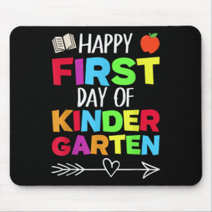 Funny School Teacher Student Happy First Day Of Ki Mouse Pad