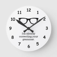 Funny school teacher wall clock for classroom