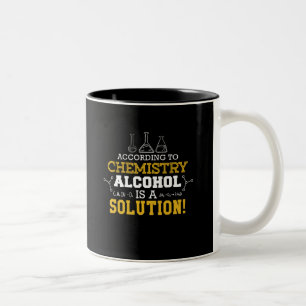 Funny Science According To Chemistry Alcohol Is A Two-Tone Coffee Mug