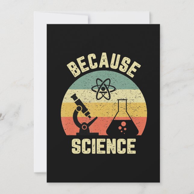 Funny Science  Biology Physics Because Science Holiday Card (Front)