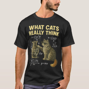 Funny Science Cat Physics What Cats Think Gift Men T-Shirt