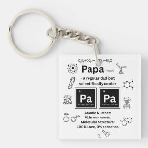 Funny Science Dad Father’s Day PaPa Keychain