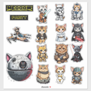 Funny Science Fiction Kitty Cat Custom Invitation