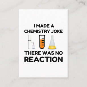 Funny Science lover chemistry joke Business Card