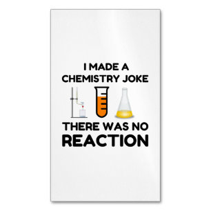 Funny Science lover chemistry joke Magnetic Business Card