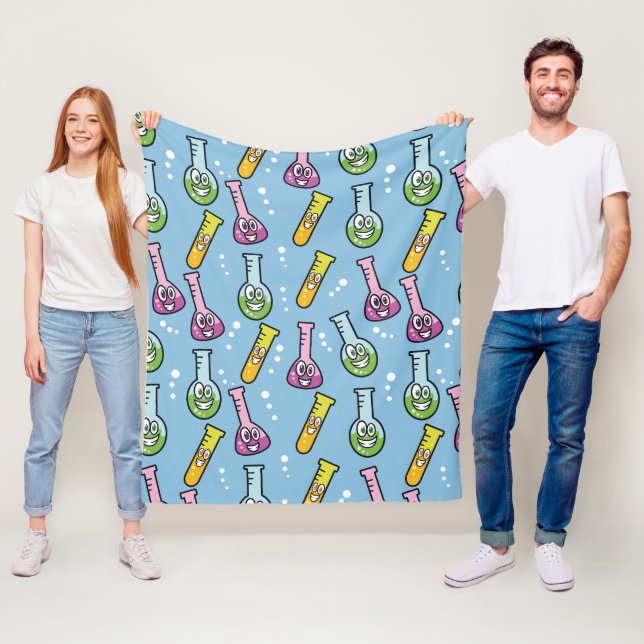 Funny Science Pattern fleece blankets (In Situ)
