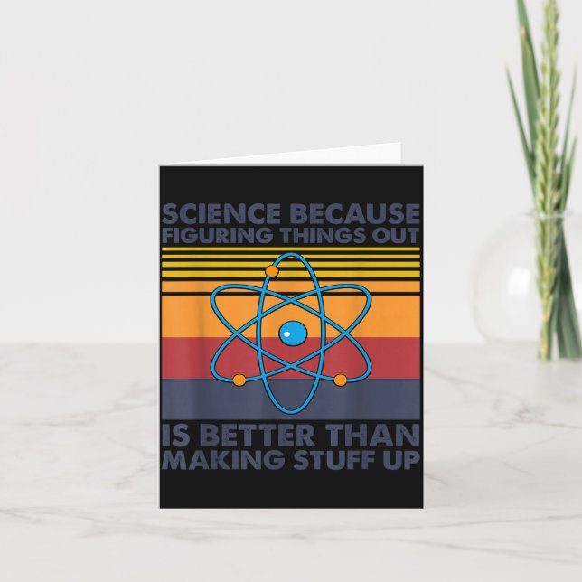Funny Science Saying Pun Joke  Card (Front)