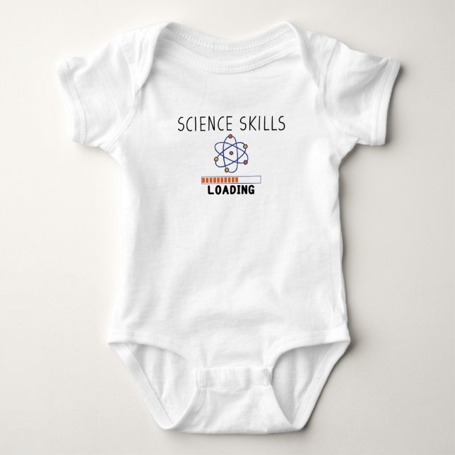 Funny Science - Science Skills Loading - Scientist Baby Bodysuit (Front)