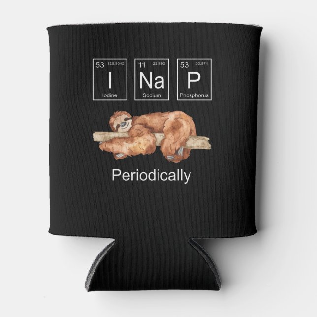 Funny Science Sloth Can Cooler (Front)