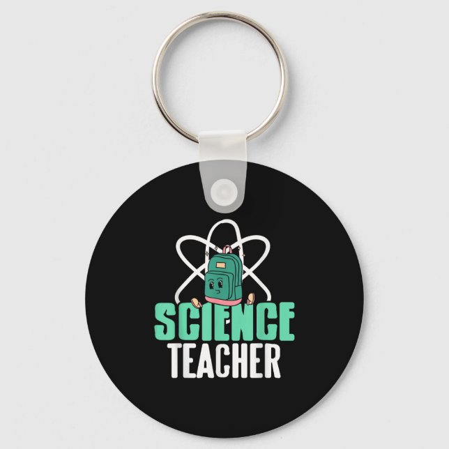 Funny Science Teacher Backpack School Humour  Keychain (Front)