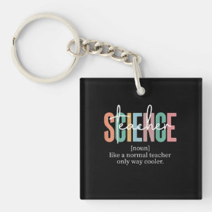 Funny Science Teacher Definition for Women & Men Keychain