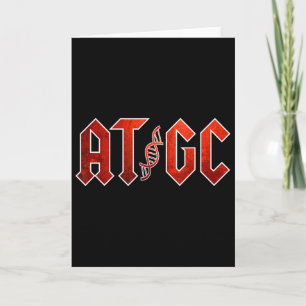 Funny Science Teacher Gift Dna Atgc T Shirt Card