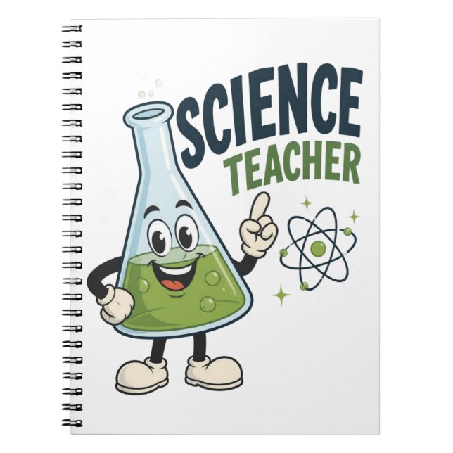 Funny Science Teacher Gift Notebook (Front)