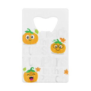 Funny Science Teachers Love Brains Teacher Hallowe Credit Card Bottle Opener