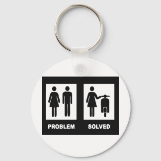 Funny scooter girl - no problem keychain