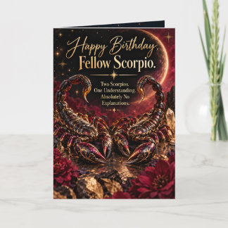 Funny Scorpio to Scorpio Birthday Card – Zodiac 