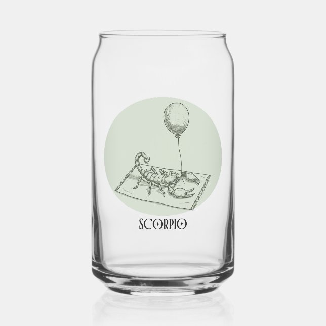 Funny Scorpio Zodiac Birthday Holiday Can Glass (Front)